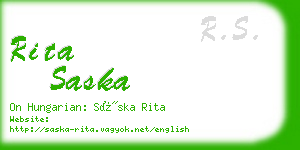 rita saska business card